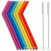 Custom Silicone Replacement Straws Reusable Smoothie Straws